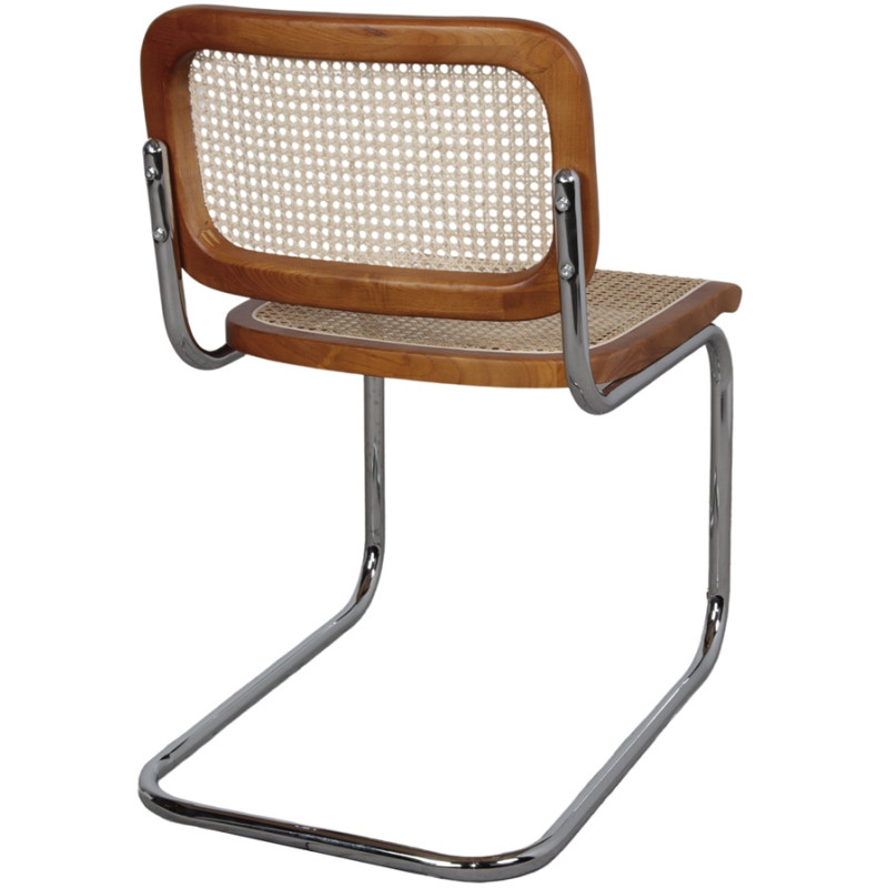 Chaise cannage bois marron métal...