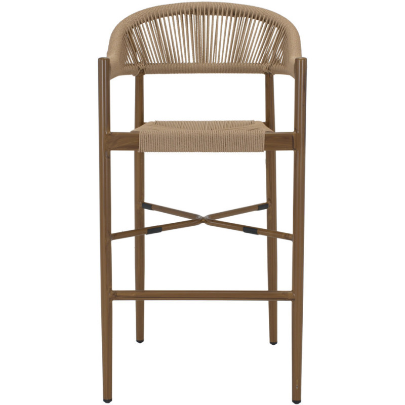 Tabouret de bar extérieur corde beige...