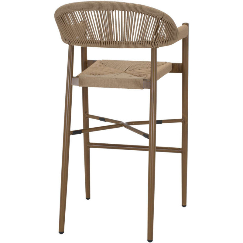 Tabouret de bar extérieur corde beige...