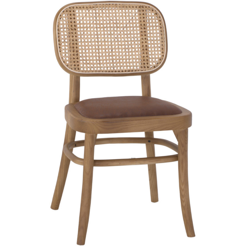Chaise cannage bois d’orme assise...