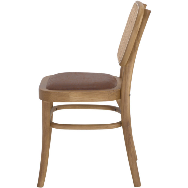 Chaise cannage bois d’orme assise...