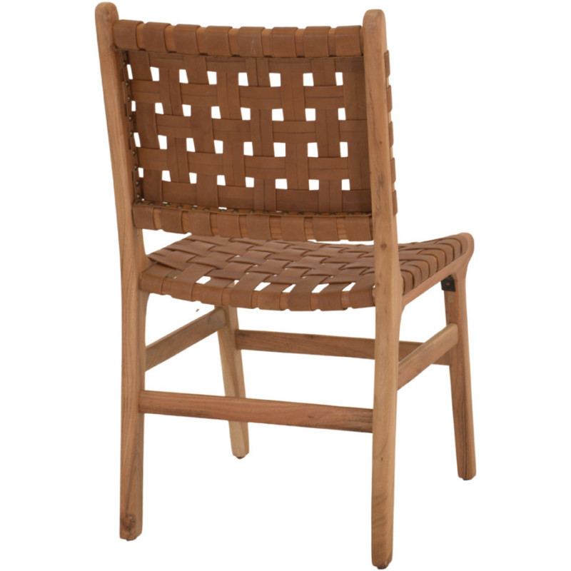 Chaise bois naturel lanières...