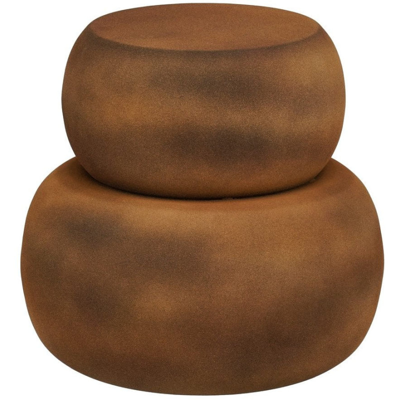 Table d’appoint ronde métal marron...