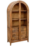 Vitrine bois de manguier marron arche 90x40x190 cm Ostuni