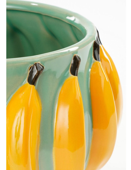 Cache-pot céramique vert bananes 24 cm Caltagirone