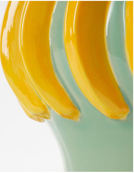 Cache-pot céramique vert bananes 24 cm Caltagirone