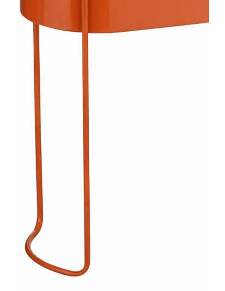 Jardinière sur pied métal rouge 55x24x65 cm Carmona