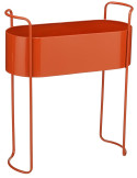Jardinière sur pied métal rouge 55x24x65 cm Carmona