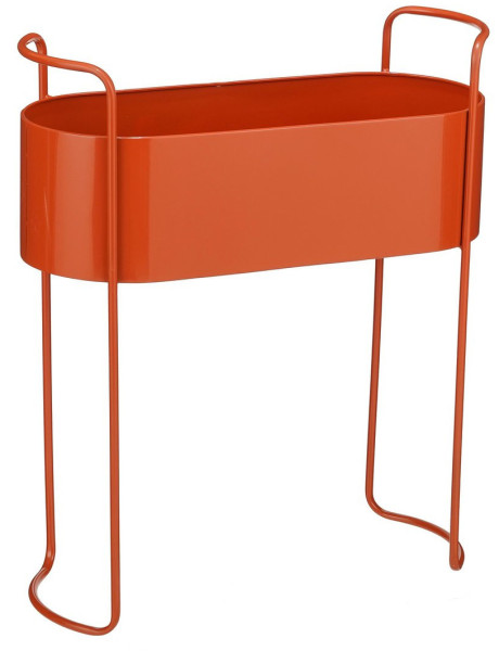 Jardinière sur pied métal rouge 55x24x65 cm Carmona