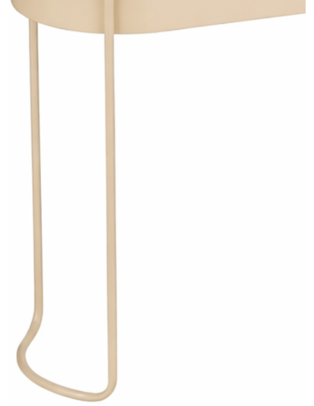 Jardinière sur pied métal beige 55x24x65 cm Carmona