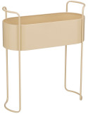 Jardinière sur pied métal beige 55x24x65 cm Carmona