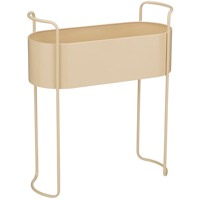 Jardinière sur pied métal beige...