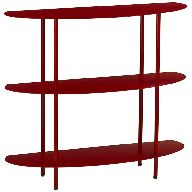 Étagère console métal rouge 3 niveaux...