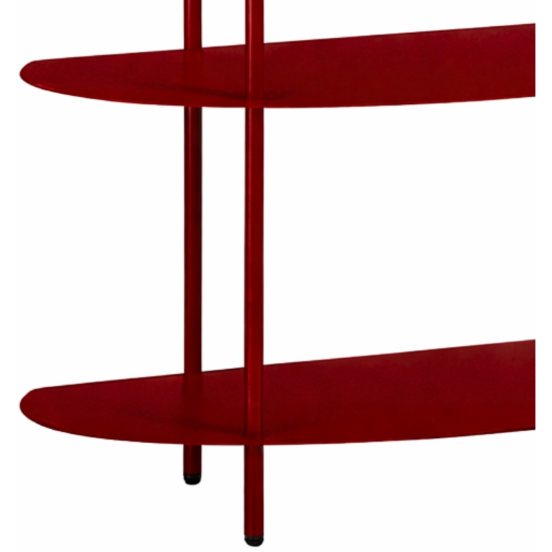 Étagère console métal rouge 3 niveaux...