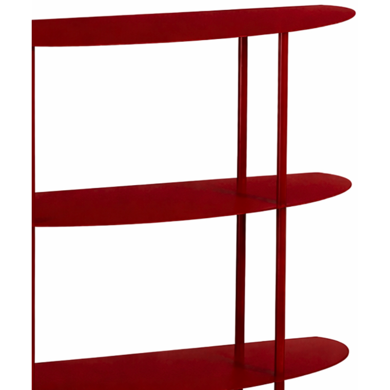 Étagère console métal rouge 3 niveaux...