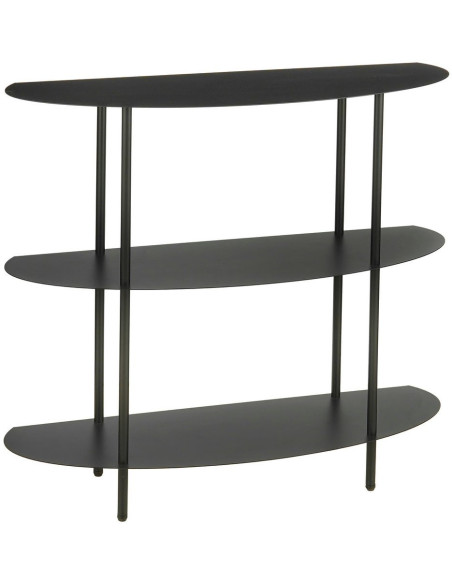 Étagère console métal noir 3 niveaux 90x28x81 cm Albi