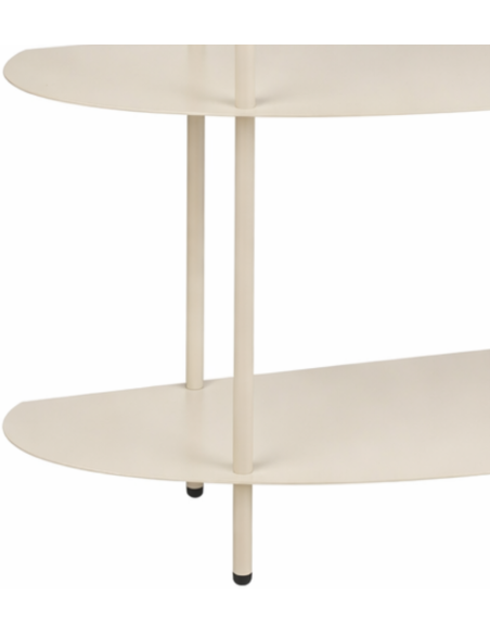 Étagère console métal blanc cassé 3 niveaux 90x28x81 cm Albi