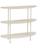 Étagère console métal blanc cassé 3 niveaux 90x28x81 cm Albi