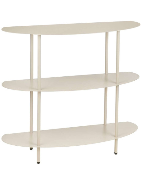 Étagère console métal blanc cassé 3 niveaux 90x28x81 cm Albi