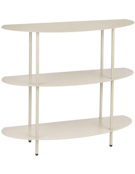 Étagère console métal blanc cassé 3 niveaux 90x28x81 cm Albi