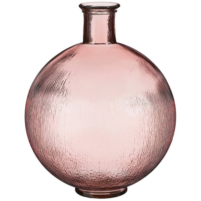 Vase bouteille en verre rose 42 cm La...