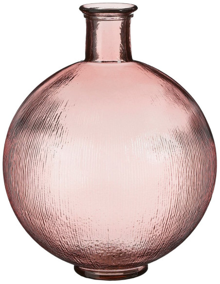 Vase bouteille en verre rose 42 cm La Granja