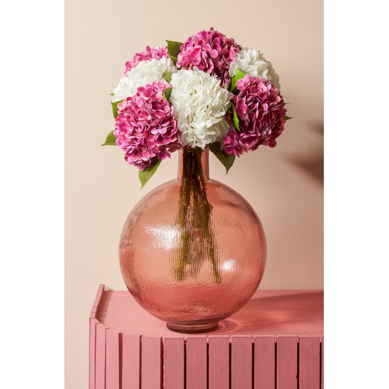 Vase bouteille en verre rose 42 cm La...