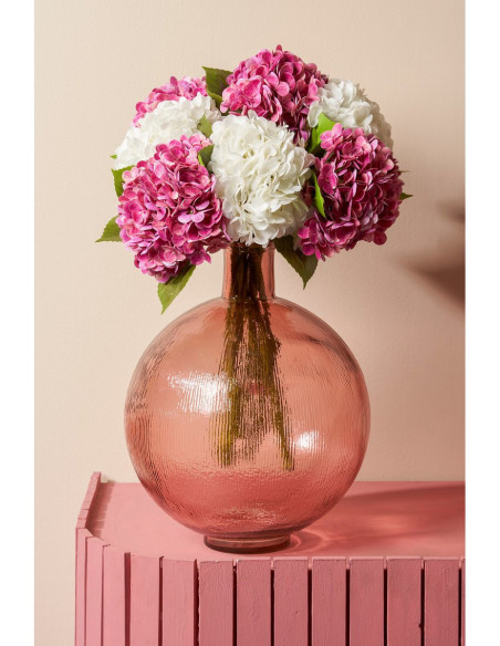 Vase bouteille en verre rose 42 cm La Granja