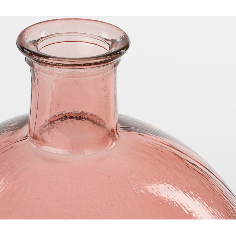 Vase bouteille en verre rose 42 cm La...
