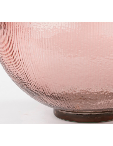 Vase bouteille en verre rose 42 cm La Granja
