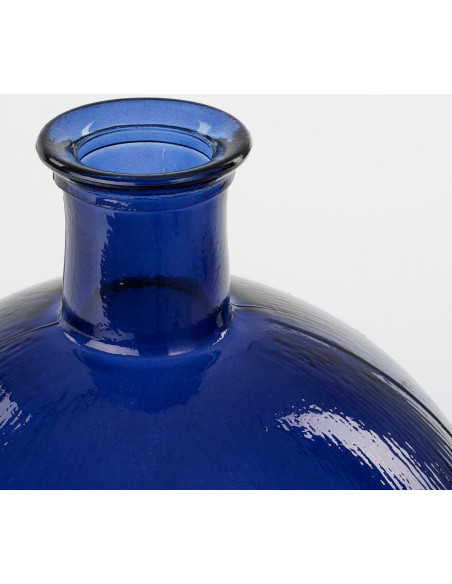 Vase bouteille en verre bleu foncé 42 cm La Granja
