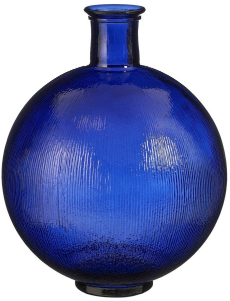 Vase bouteille en verre bleu foncé 42 cm La Granja