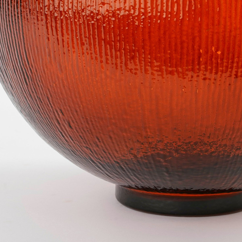 Vase bouteille en verre ambré 42 cm...