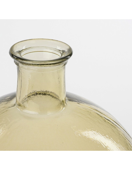 Vase bouteille en verre ambré clair 42 cm La Granja