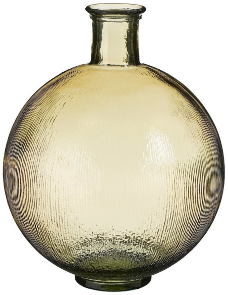 Vase bouteille en verre ambré clair 42 cm La Granja