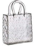 Vase sac à main verre transparent 19x8x30 cm Altare