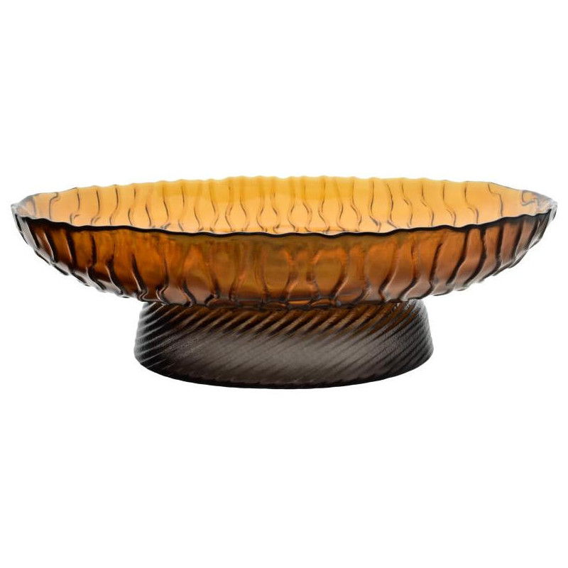 Coupe à fruits sur pied en verre...