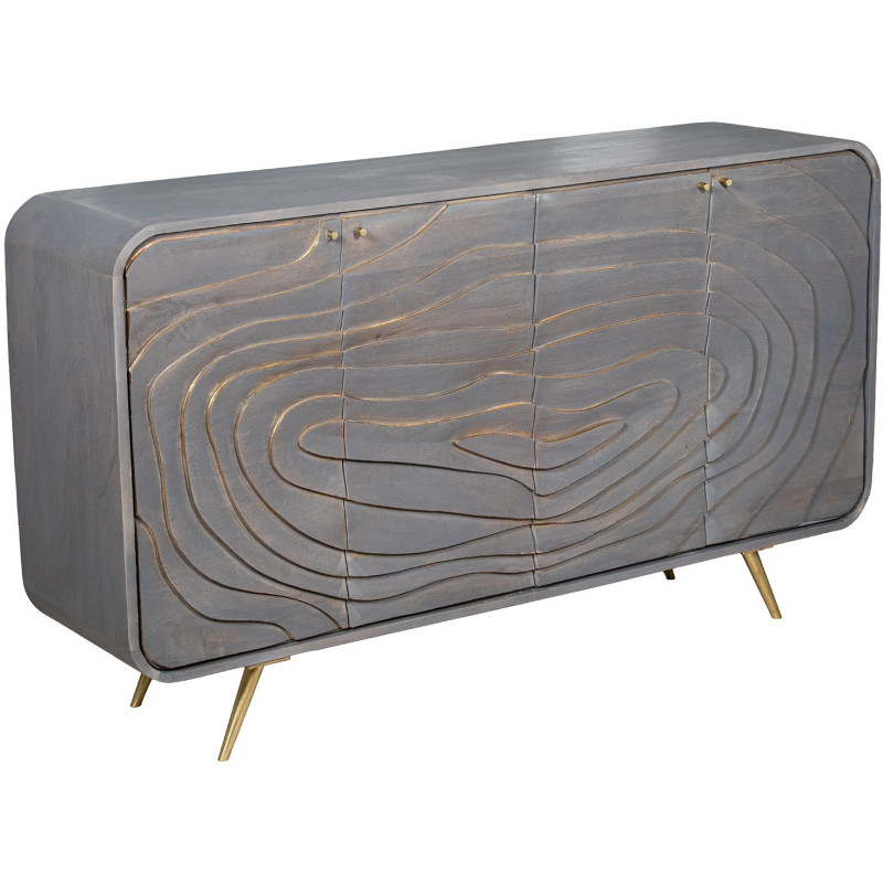 Buffet 4 portes en bois de manguier...