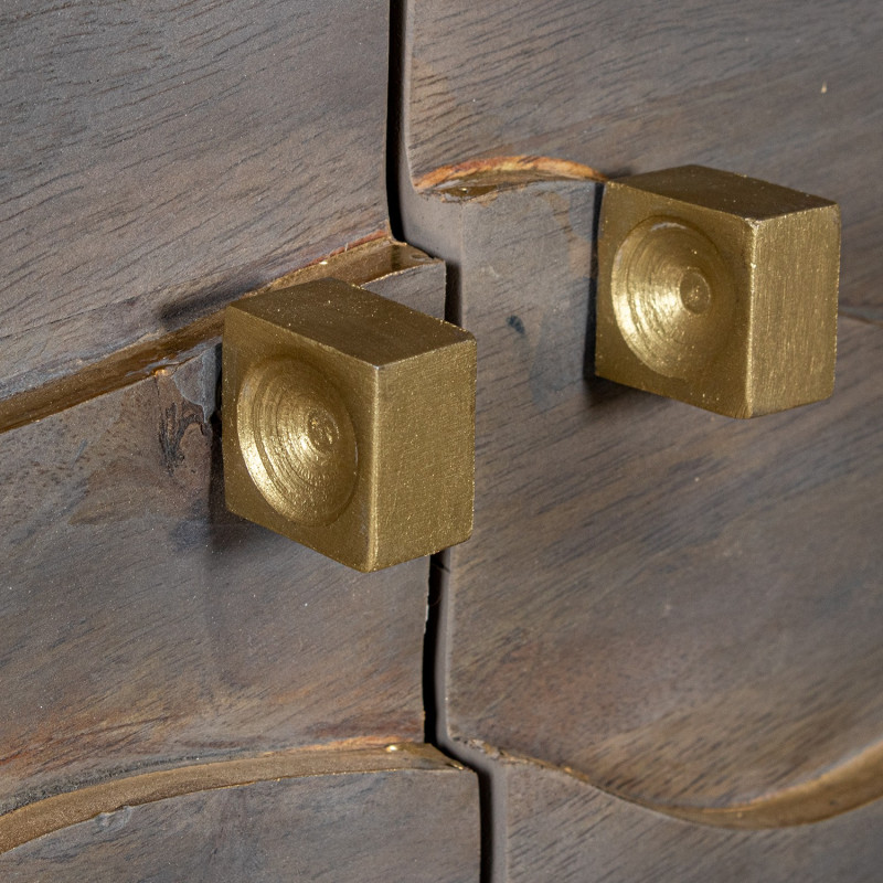 Buffet haut 2 portes en bois de...