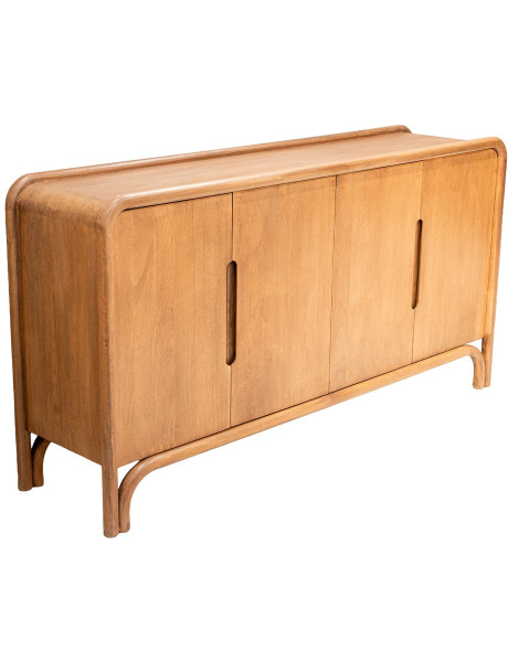 Buffet enfilade 4 portes en bois de manguier naturel...