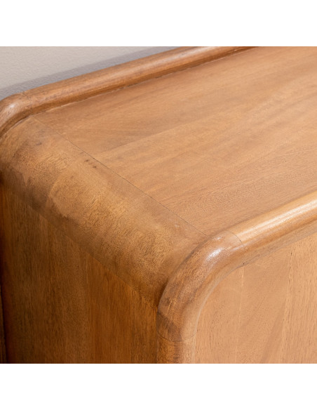 Buffet enfilade 4 portes en bois de manguier naturel 175x43x90 cm Sankheda