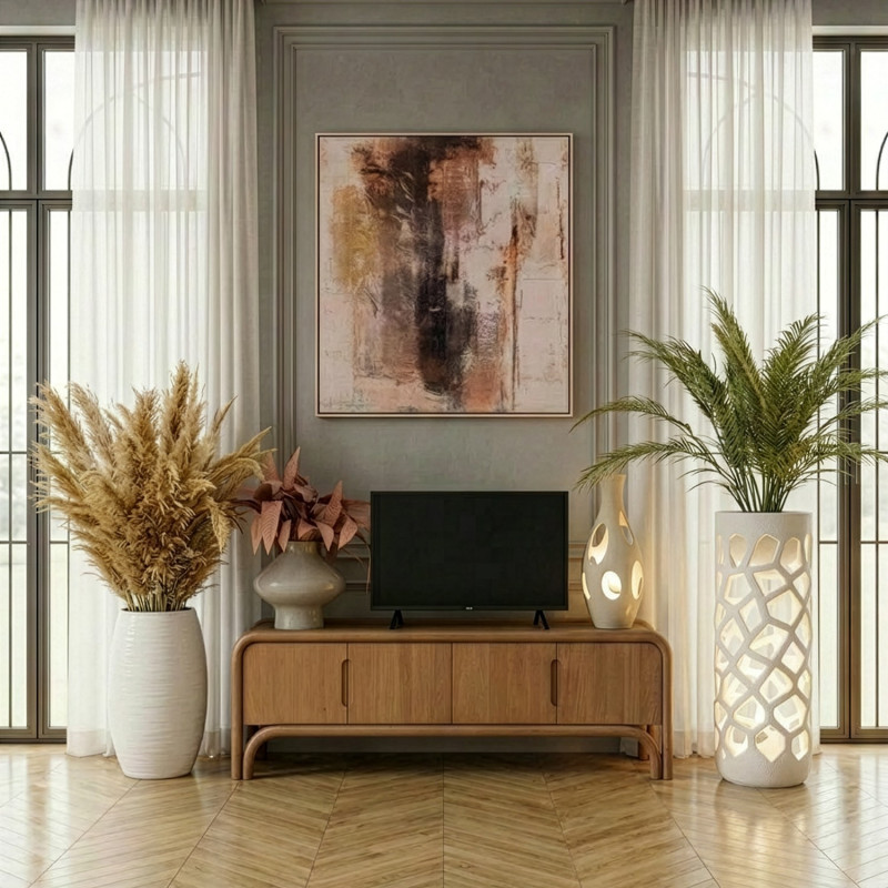 Meuble TV 4 portes en bois de...