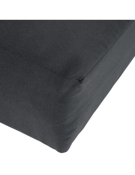 Banc de jardin en teck avec coussin gris foncé 150x61x93 cm Painswick
