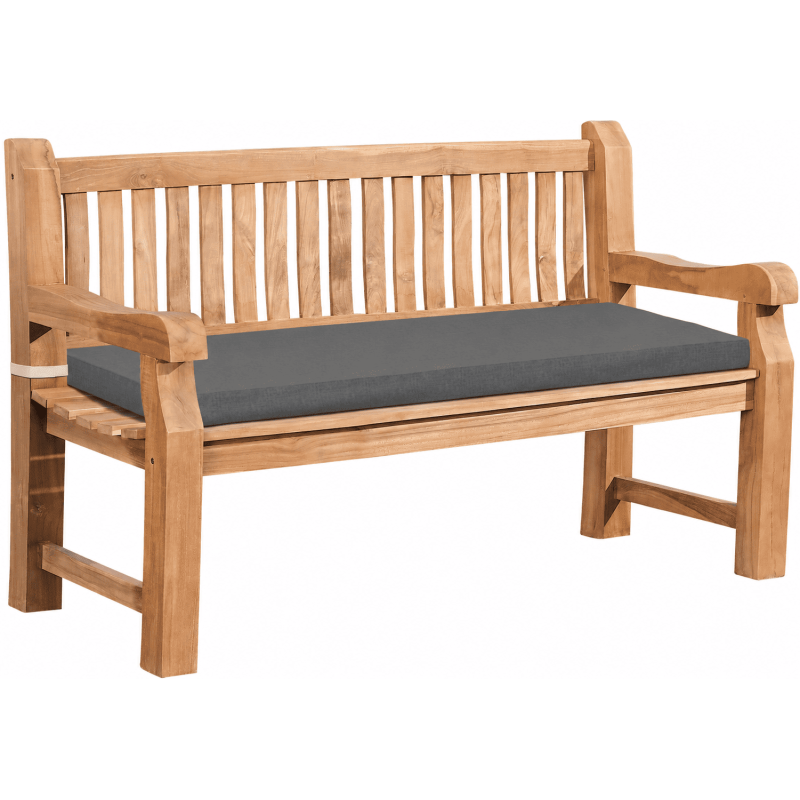Banc de jardin en teck avec coussin...
