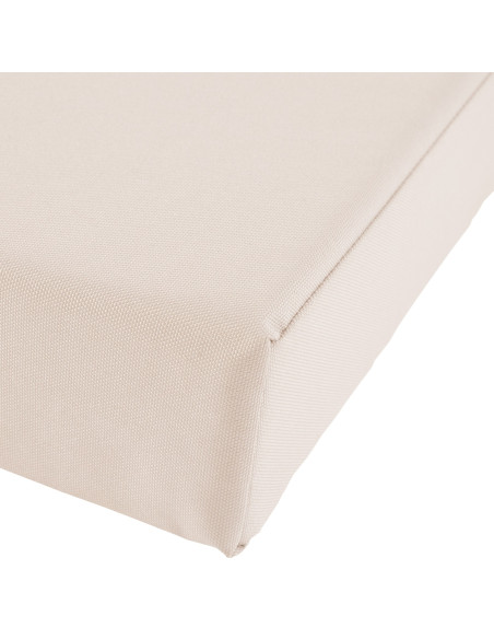 Banc de jardin en teck avec coussin crème 150x61x93 cm Painswick