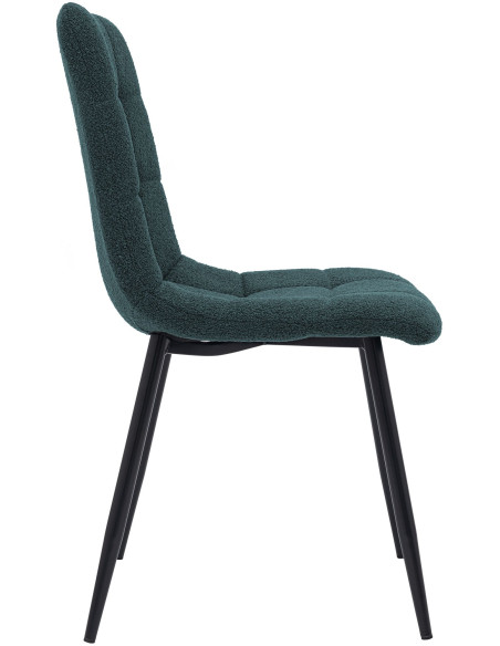 Chaise de salle à manger bouclette bleu pétrole Kuldīga