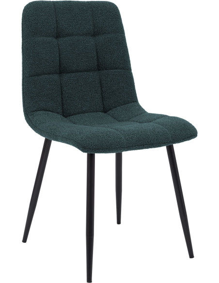 Chaise de salle à manger bouclette bleu pétrole Kuldīga
