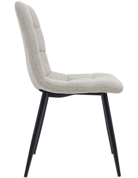 Chaise de salle à manger bouclette crème Kuldīga