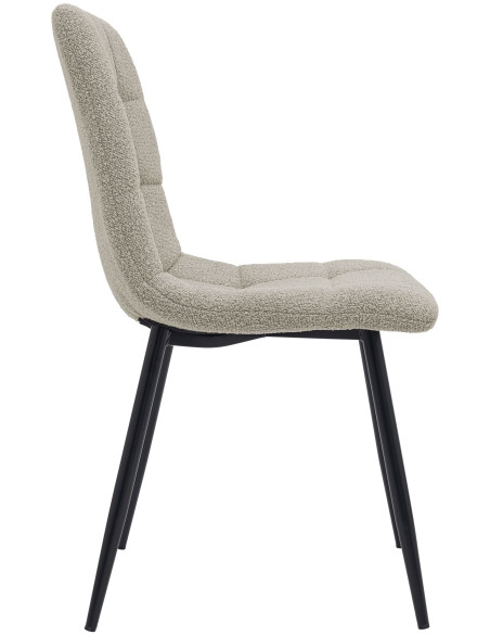 Chaise de salle à manger bouclette taupe Kuldīga