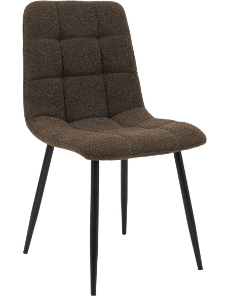 Chaise de salle à manger bouclette marron Kuldīga